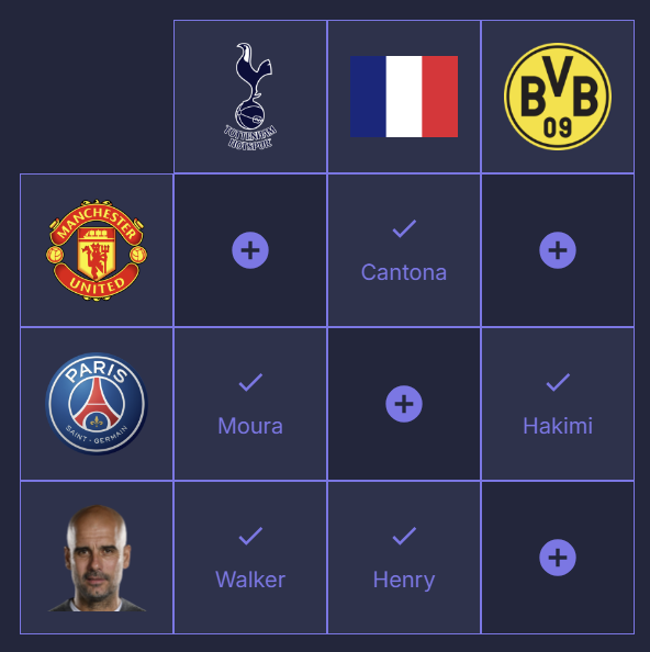 Football Tic Tac Toe.